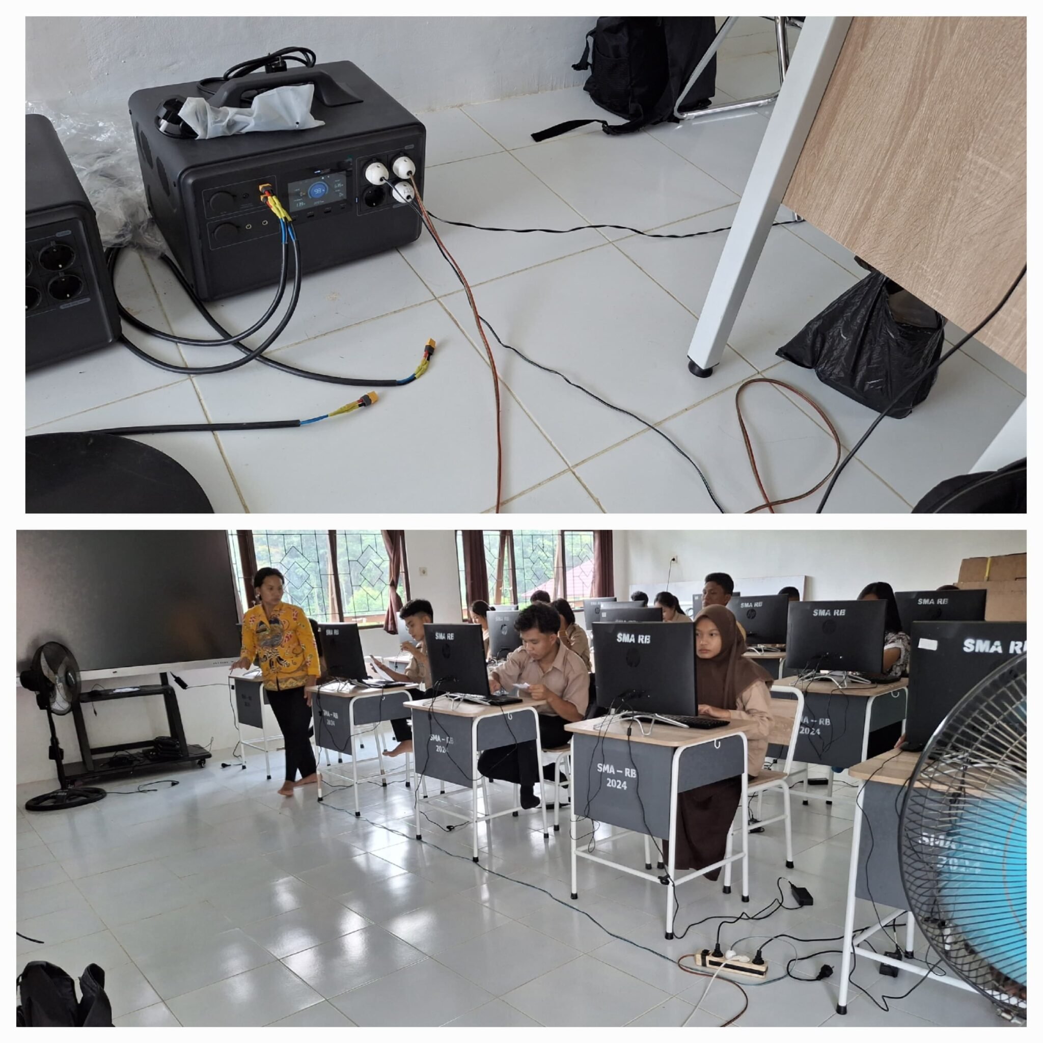  ‎Listrik Padam Tak Jadi Halangan, SMAN 1 Rungan Barat Sukses Gelar Gladi AN Berkat Tenaga Surya dan Starlink ‎