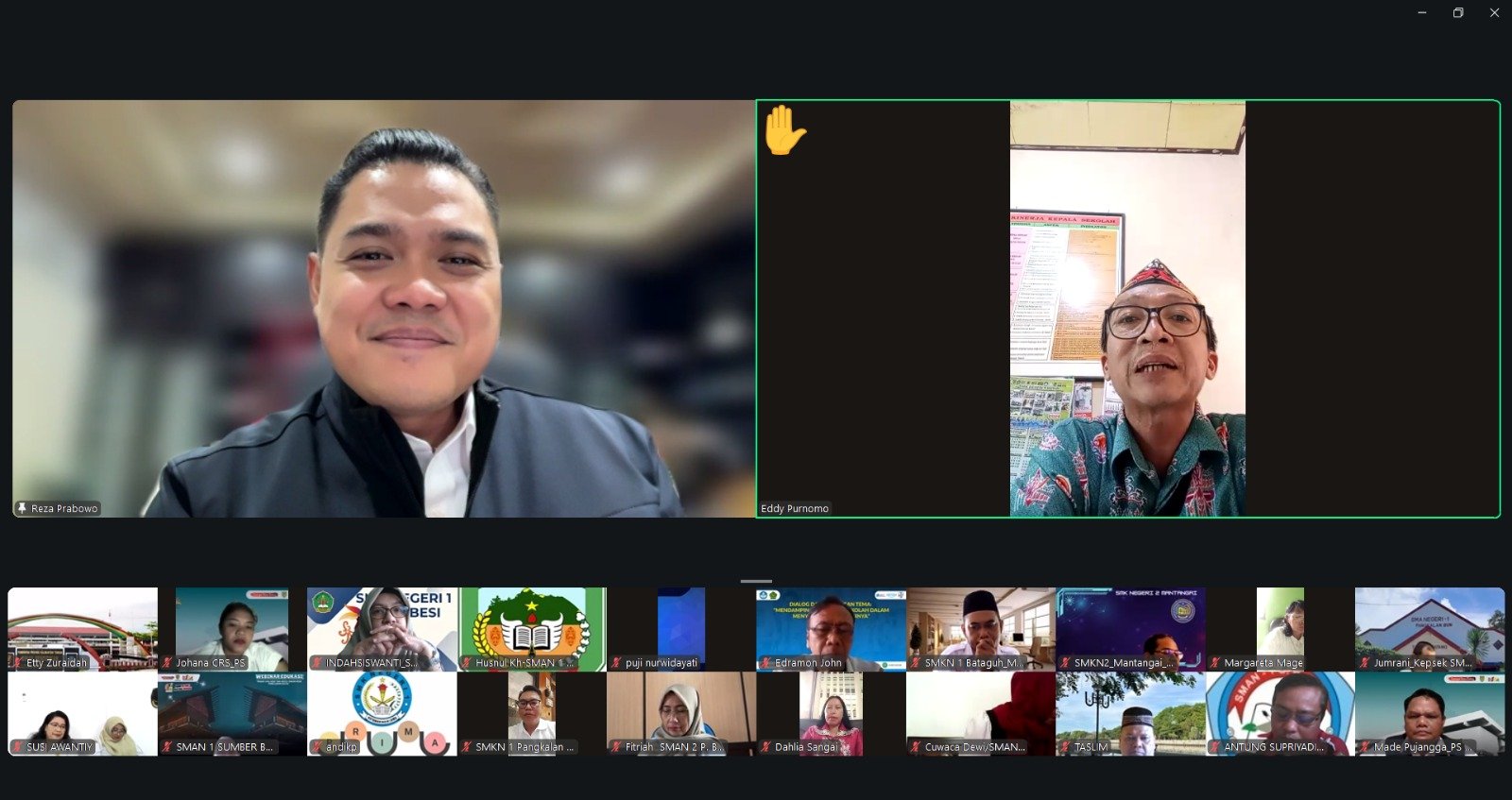 ‎Plt. Kadisdik Kalteng Tekankan Disiplin Kelas Digital Huma Betang dalam Rakor Daring Kepala Sekolah