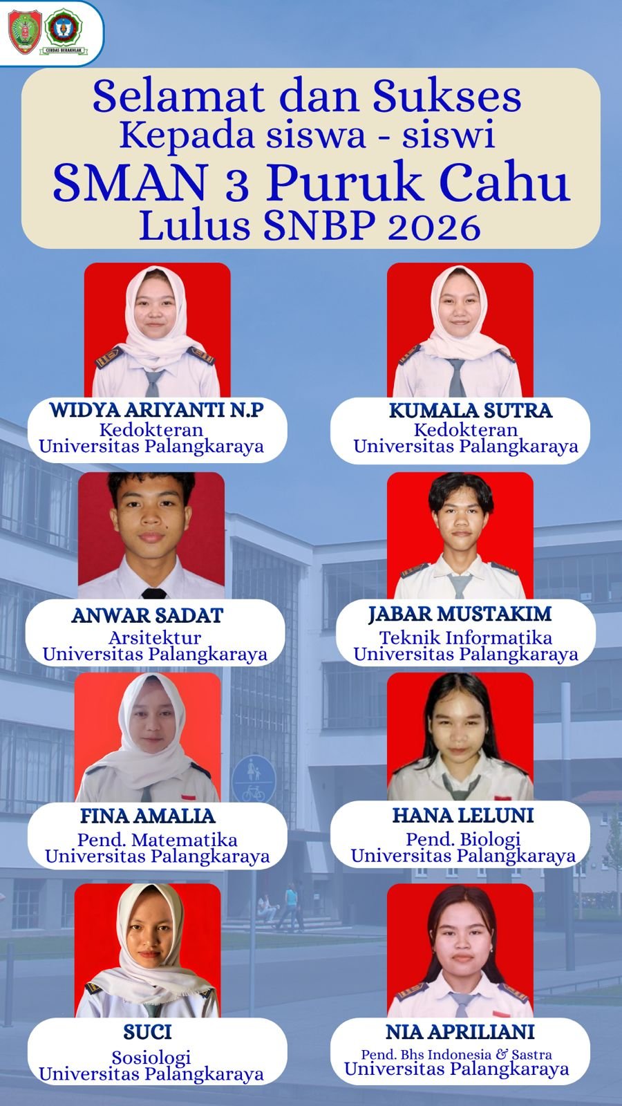 ‎‎SMAN 3 Puruk Cahu Torehkan Prestasi, 8 Siswa Lolos SNBP, Dua Diterima di Fakultas Kedokteran