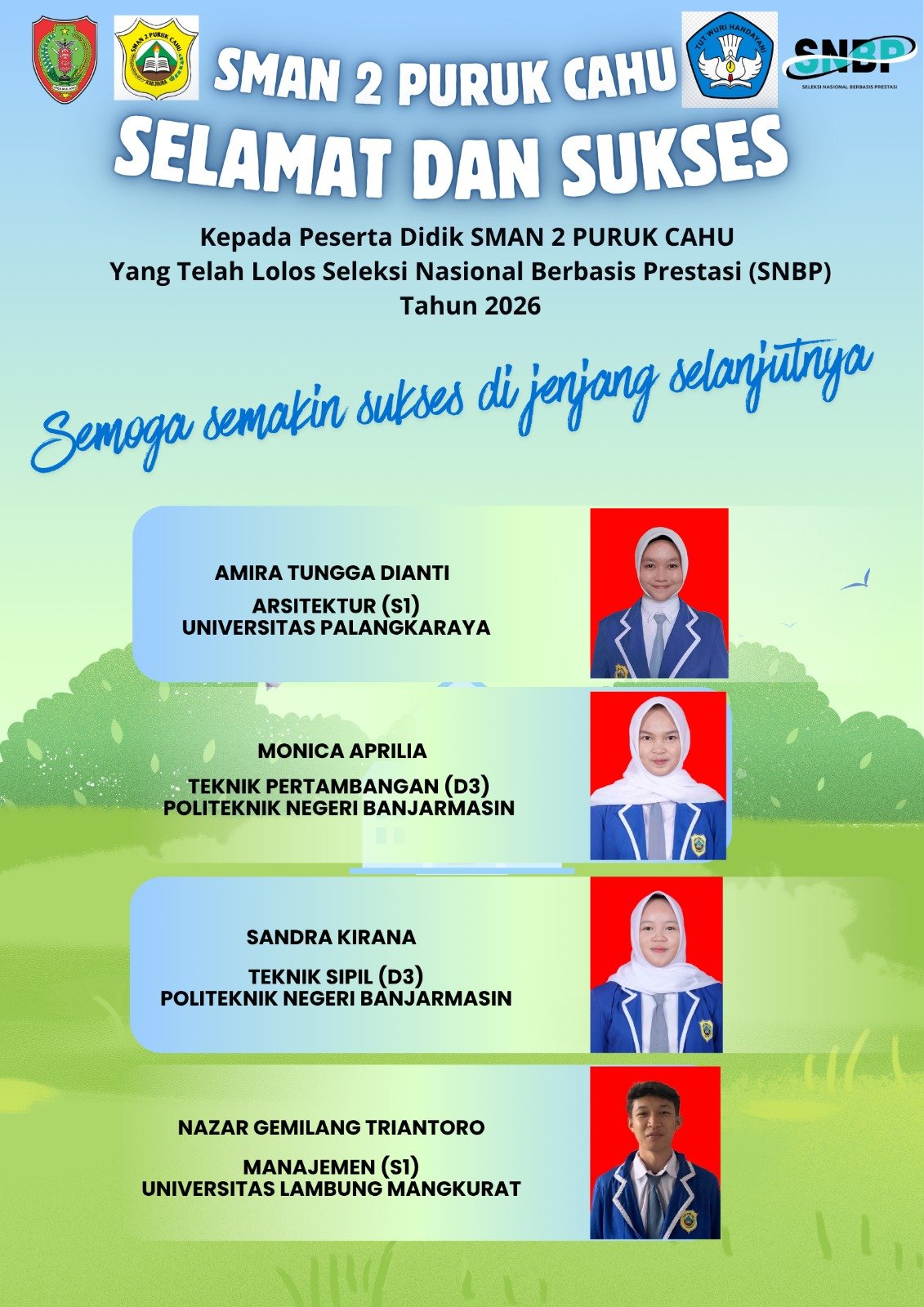 ‎SMAN 2 Puruk Cahu Buktikan Kualitas, Siswa Lolos SNBP 2026 Meski Berada di Pinggiran Kota