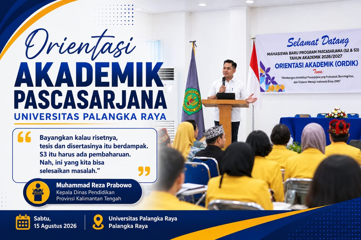 ‎Kadisdik Kalteng: S2 dan S3 Bukan Sekadar Gelar, Tapi Jalan Memberi Dampak bagi Masyarakat